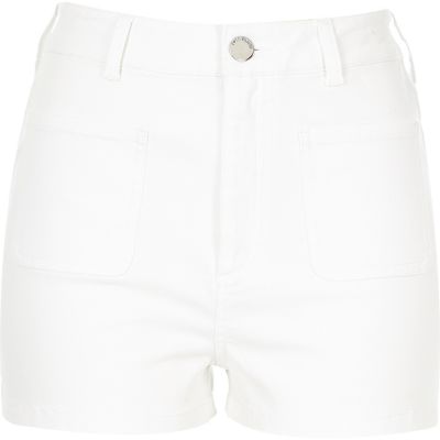 White high waisted shorts